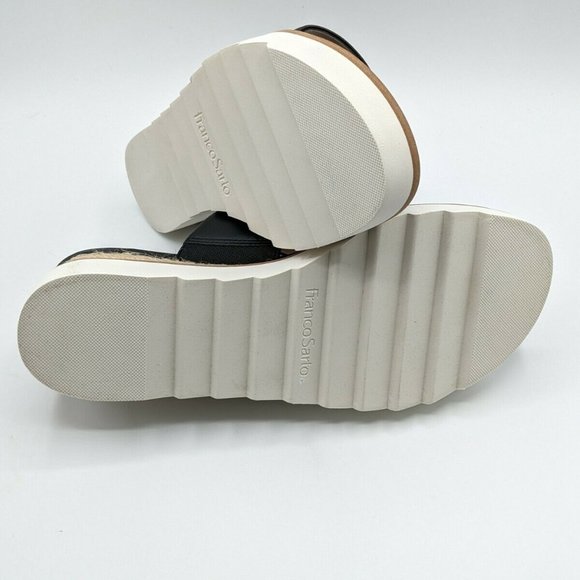 Franco Sarto Women's Black Slip-On Strap Sandals - Picture 6 of 9